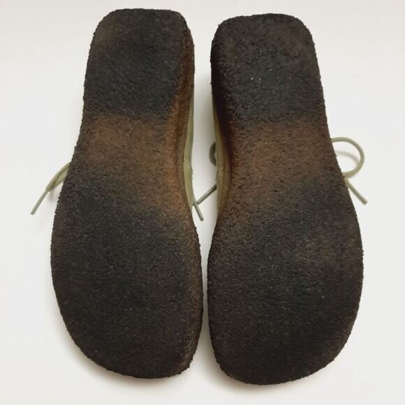 GROUNDHOG Ashland Chunky Gum Sole Lace-Up Square Toe Boho Shoes Sage Green Sz 6 - Picture 16 of 16